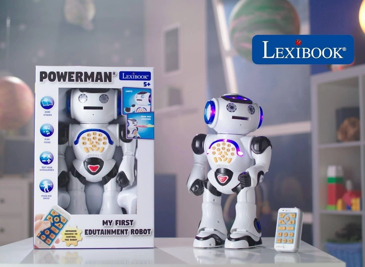 Lexibook Powerman Remote Control Walking Talking Toy Robot Kid-centered learning