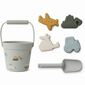 Liewood Dante Beach Set Vehicles/Dove Blue Mix Discover & grow