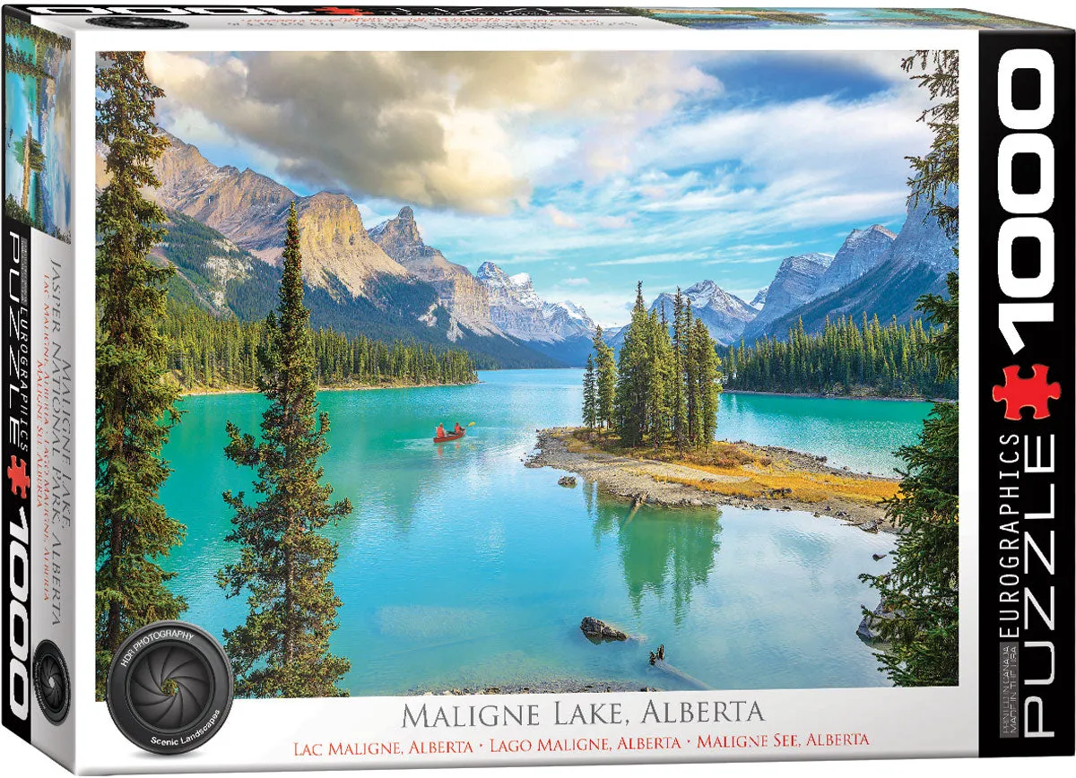 Maligne Lake, Alberta,1000-Piece Puzzle Joyful learning