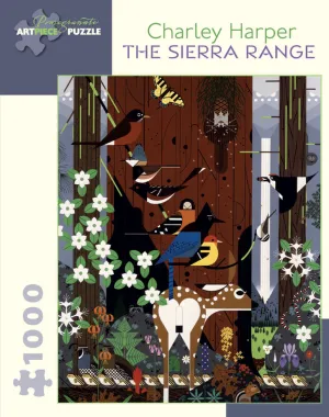 Pomegranate Charley Harper "The Sierra Range" 1000 Piece Puzzle Quiet play for growing minds Growing minds