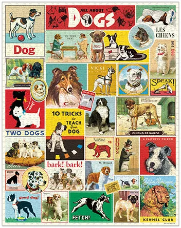 Cavallini & Co. Vintage Dogs 1000 Piece Puzzle Imaginative play