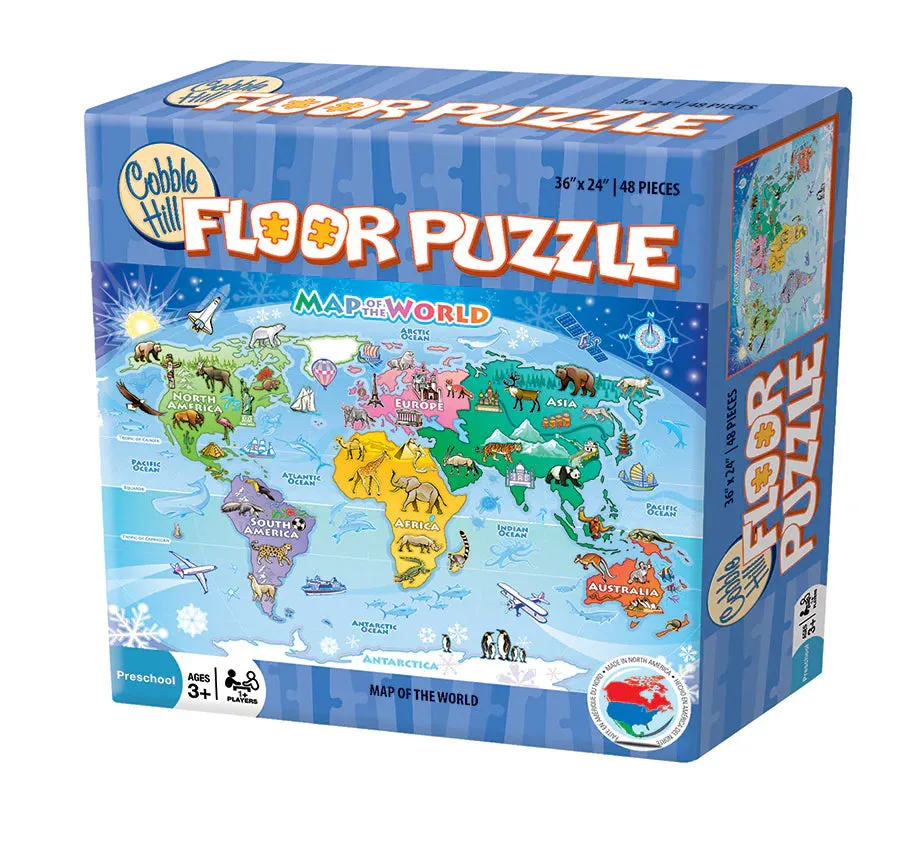 Kids essentials Young explorers Cobble Hill - Map Of The World (Floor 48Pc)