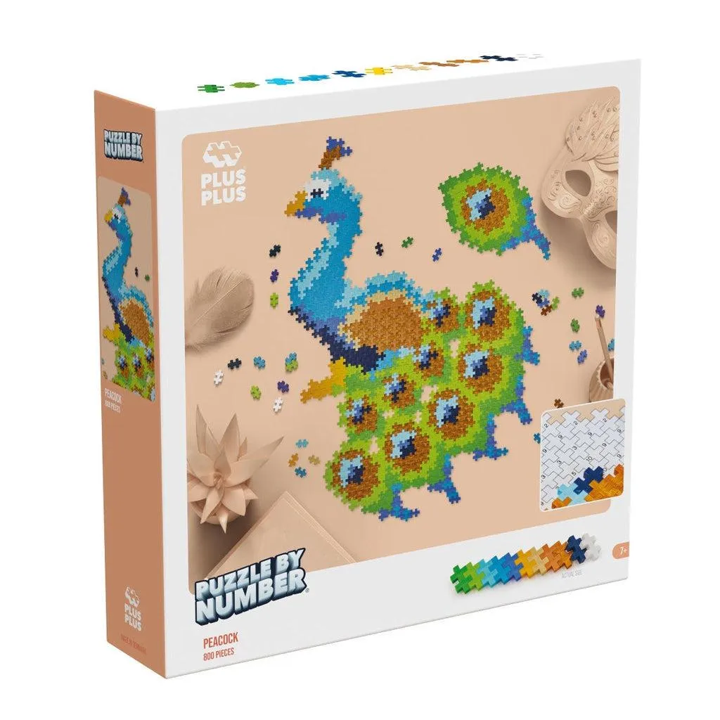 Peacock-Puzzle By Number 800Pc First explorers