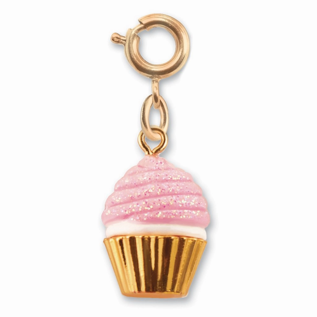 Gold Pink Glitter Cupcake Charm Learn & grow Young learners