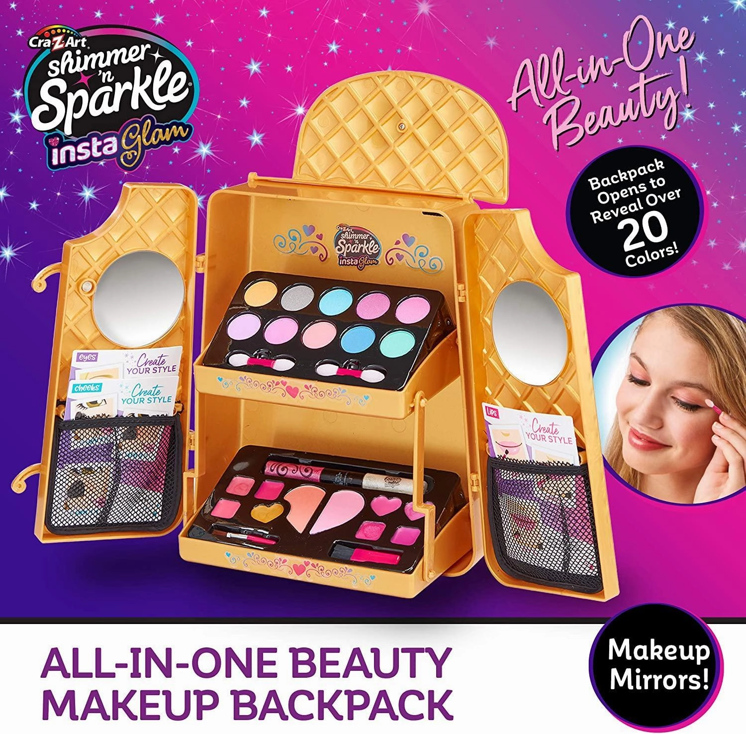 Shimmer 'N Sparkle Instaglam All-In-One Beauty Makeup Backpack Creative minds