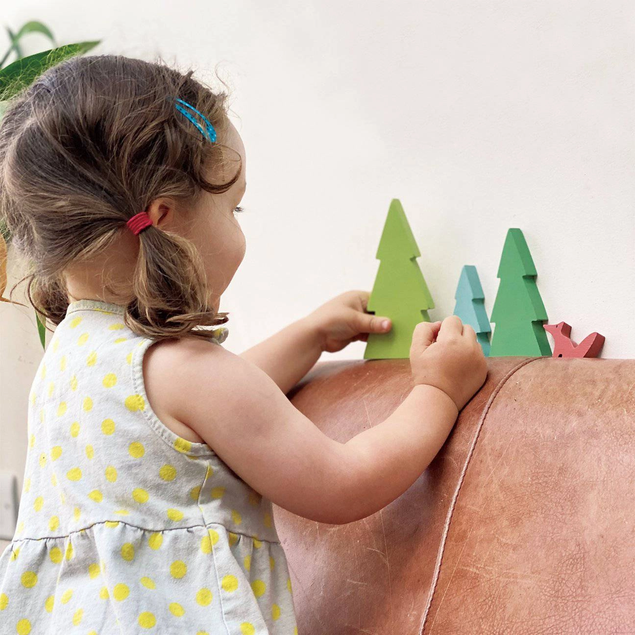 Little adventures Kids discovery tools Fir Tree Tops Wooden Play Set