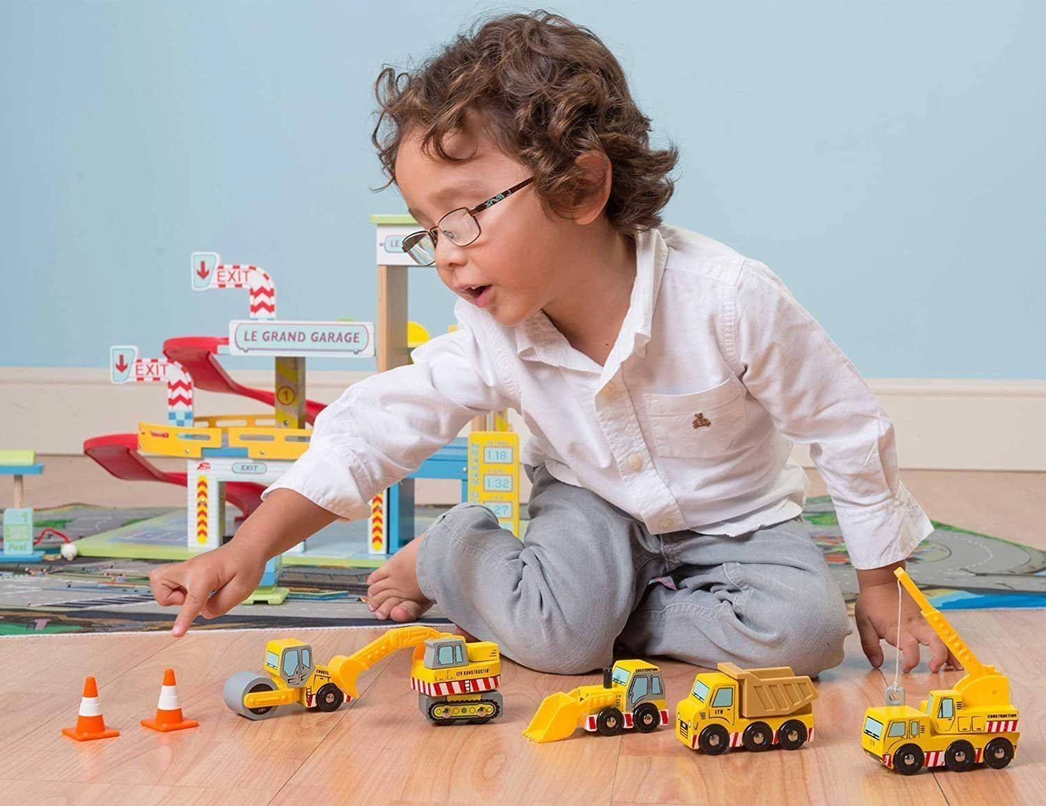 Le Toy Van - Cars & Construction Wooden Vehicles Busy kids Brain boosters