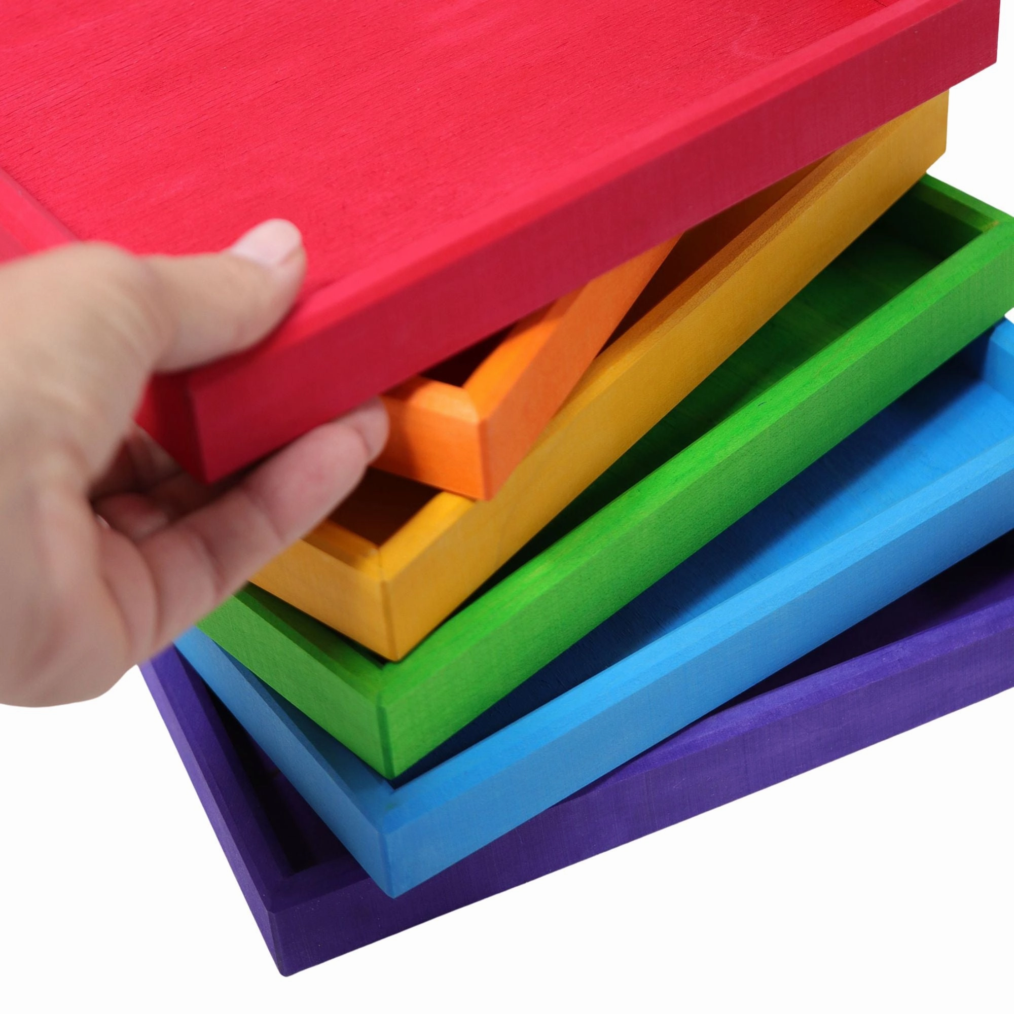 Wooden Rainbow Frames Exploration gear Home learning tools