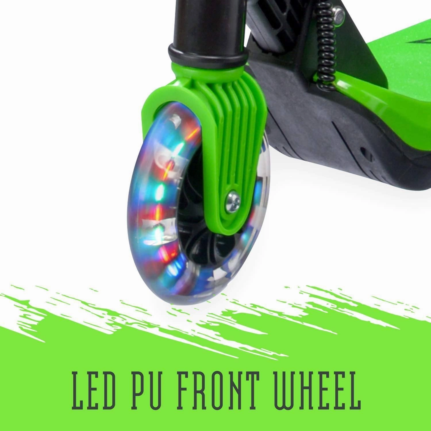 Xootz Kids Electric Scooter Folding With Led Light Up Wheel - Green Smart activities for young learners Home learning tools