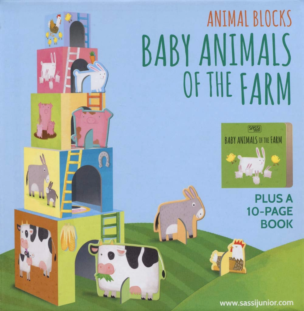 Mindful play Animal Blocks:Baby Animals Of The Farm [Board Book] Gaule Matteo