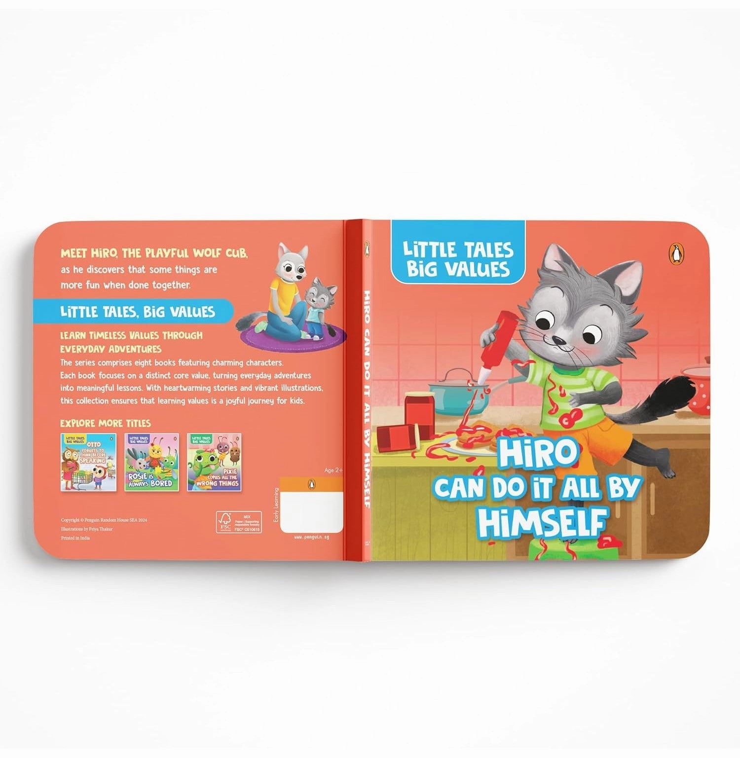 Little Tales Big Values: Hiro The Cub Can Do It All By Himself, Sort Of Young explorers Smart activities for young learners