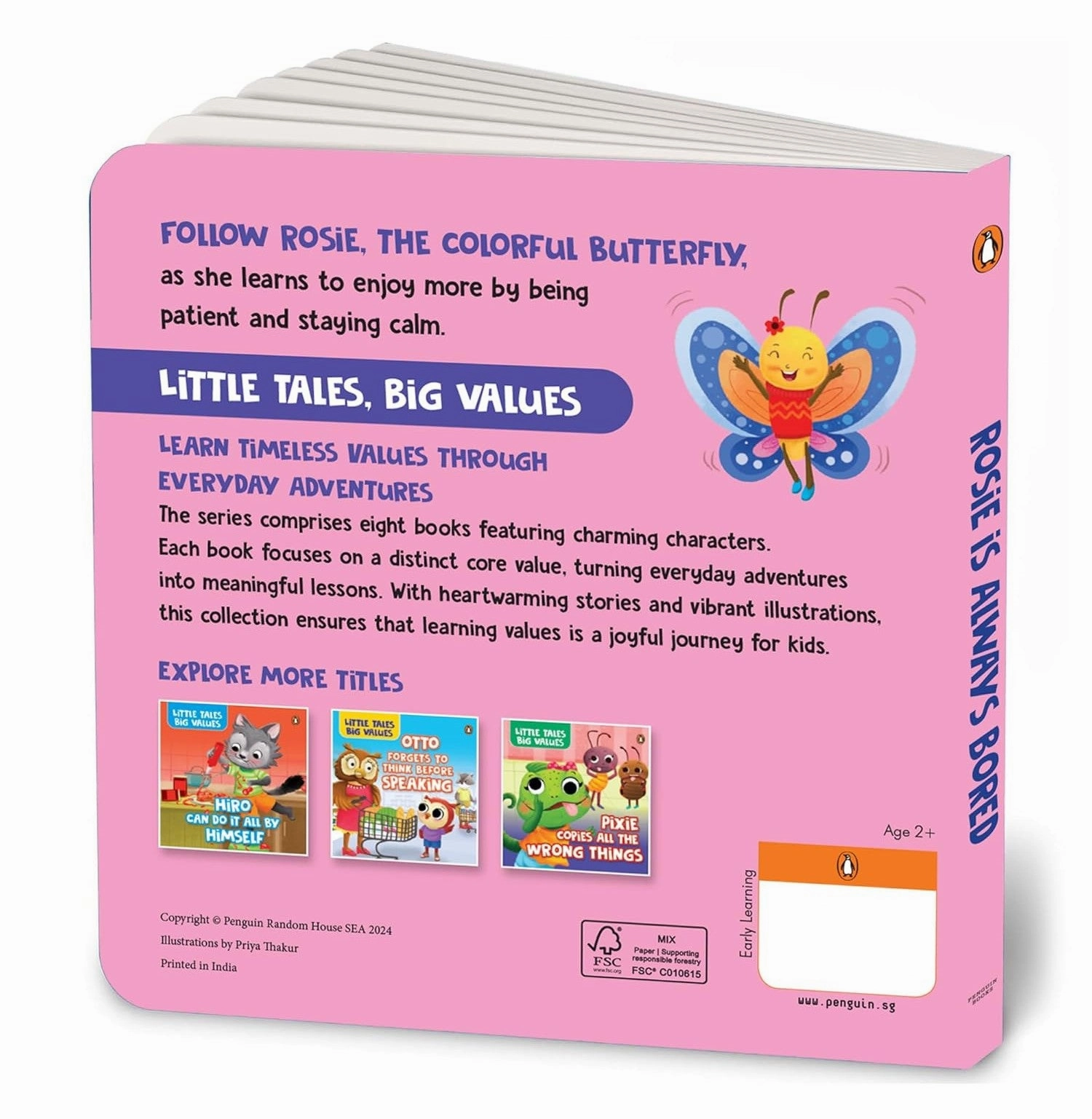 Fun-based learning Little Tales Big Values: Rosie The Social Butterfly Is Always Bored
