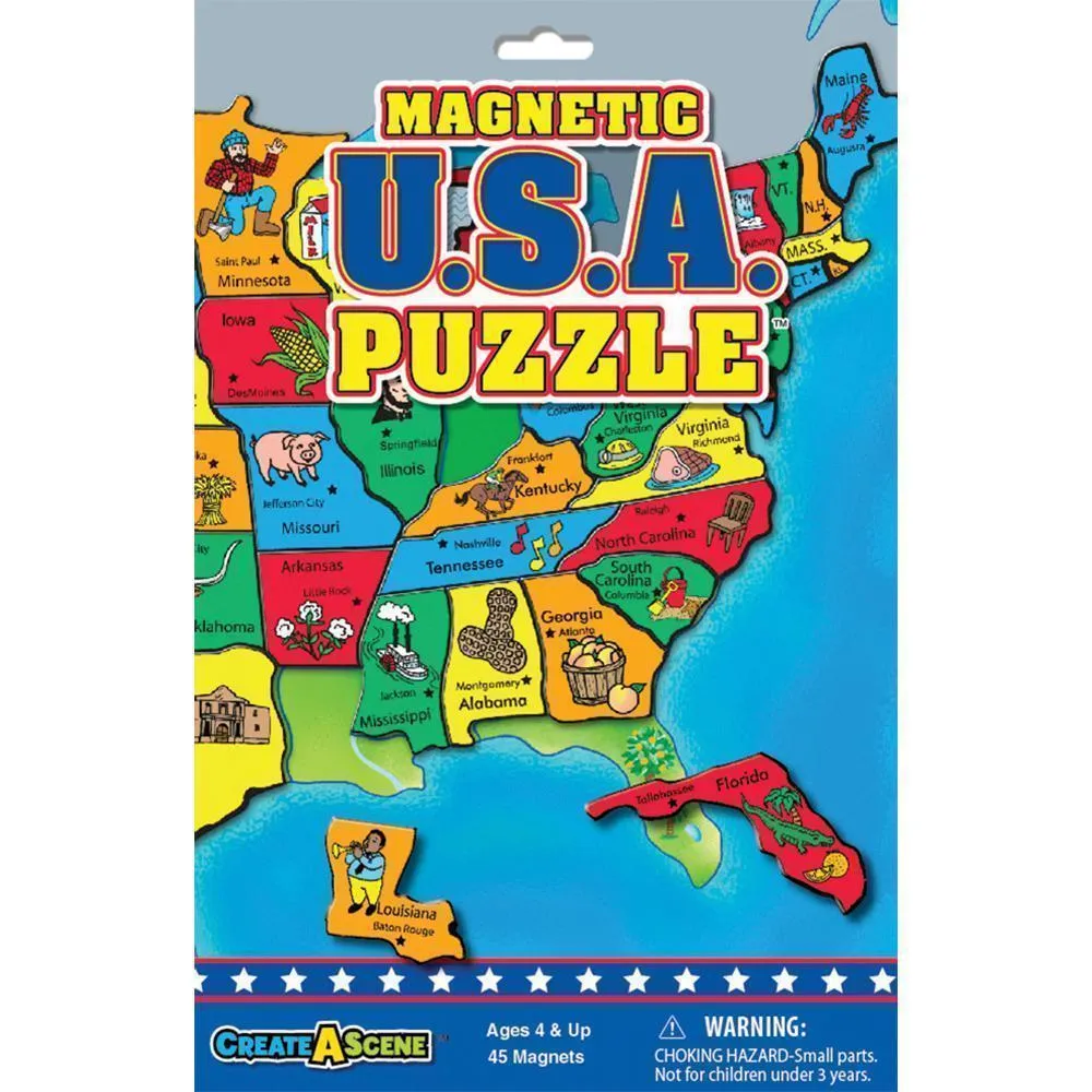 Engaging young minds Imaginative play Magnetic Usa Puzzle?