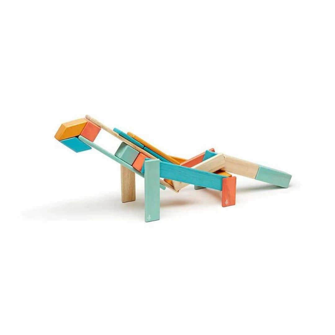Magnetic Wooden Blocks - 24 Piece Set Sunset Tools for tiny thinkers Growing minds