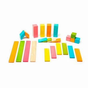 Learning tools Magnetic Wooden Blocks - 24 Piece Set Tints