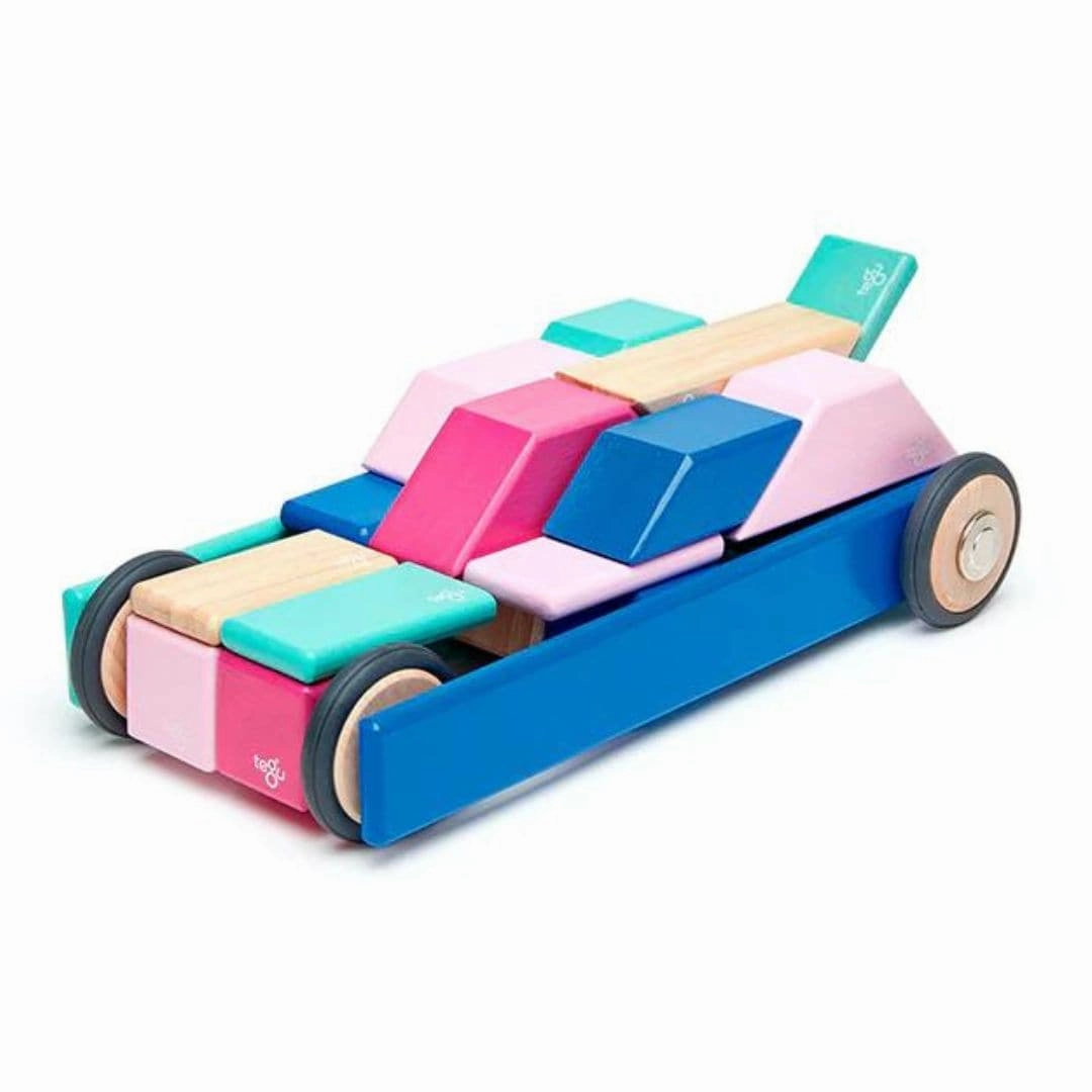 Inspiring creativity Hands-on discovery Magnetic Wooden Blocks - 42 Piece Set Blossom