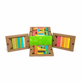 Exploration gear Magnetic Wooden Blocks Classroom Kit - 90 Piece Kit
