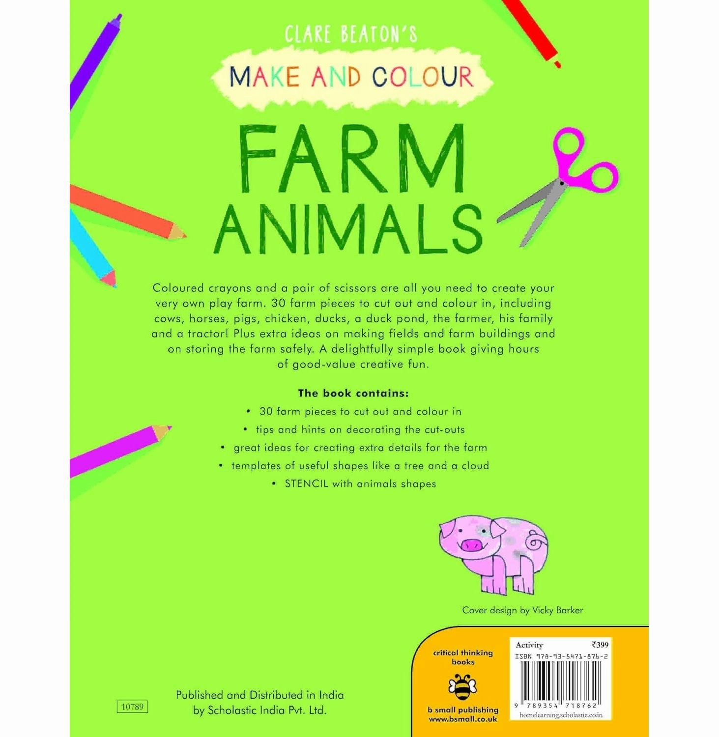 First explorers Learning tools Make And Colour: Farm Animals Clare Beaton