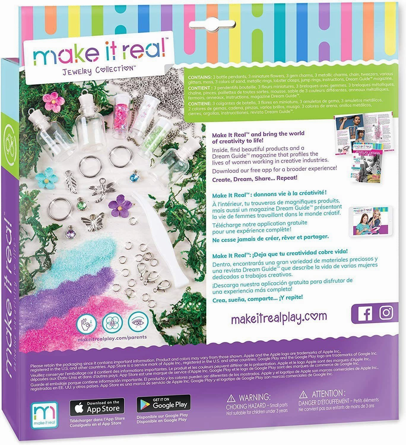 Make It Real 1305 - Diy Terrarium Jewellery Pendant Making Kit Kids discovery tools