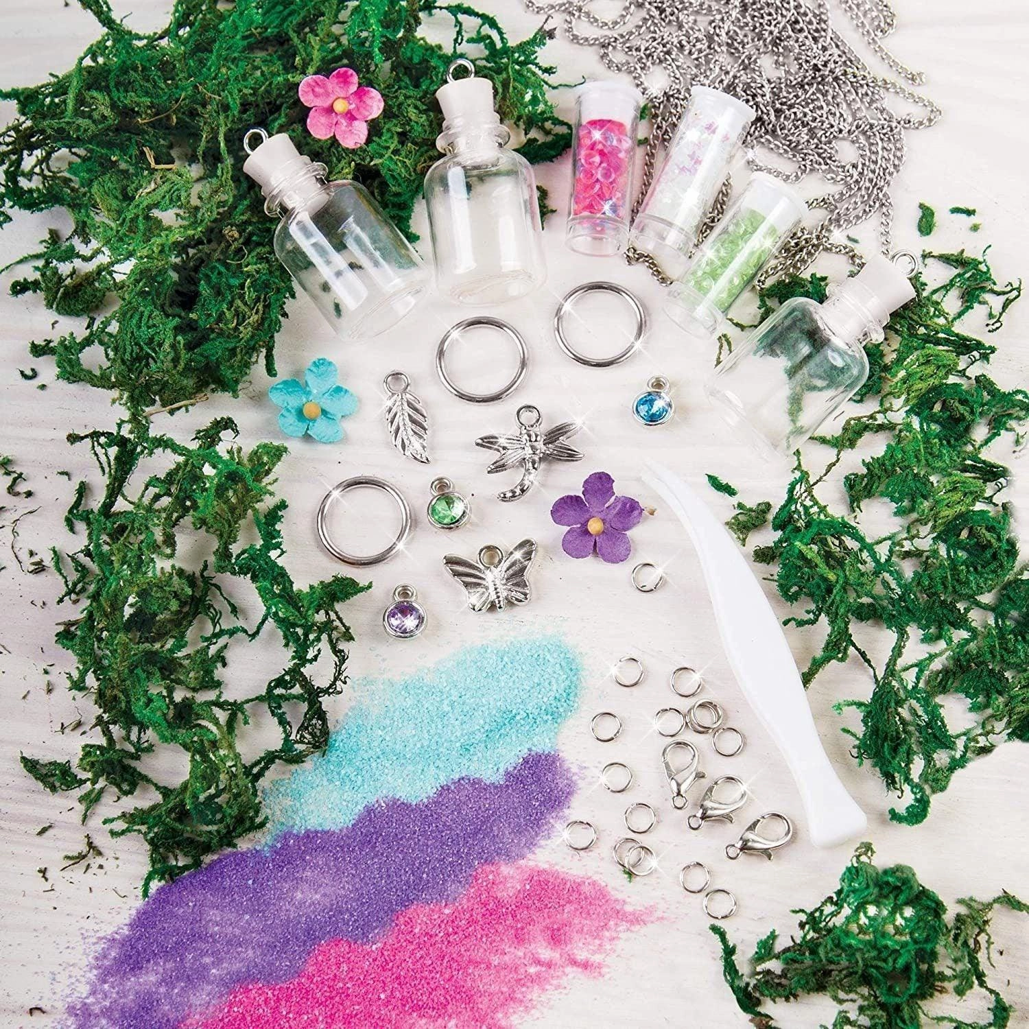 Make It Real 1305 - Diy Terrarium Jewellery Pendant Making Kit Learning through play Sensory fun for little hands
