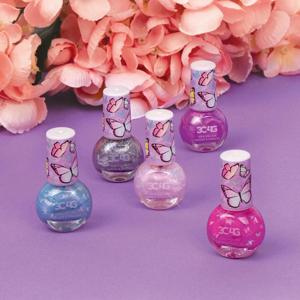 Make It Real 3C4G Butterfly Nail Polish Set 5Pk Learning tools Young explorers