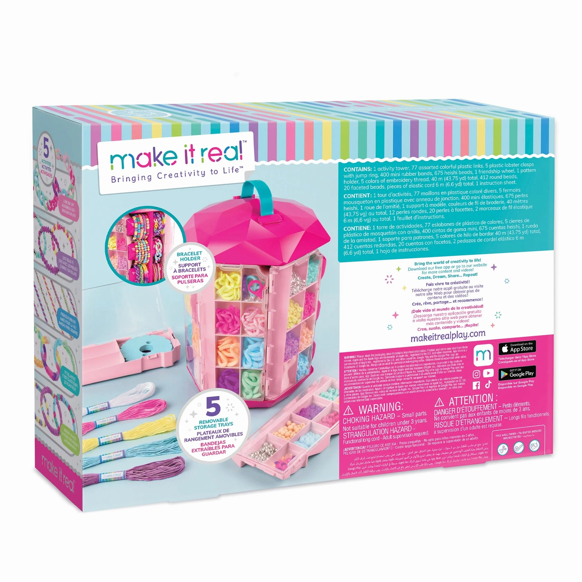Curiosity starters Make It Real 5 In 1 Activity Tower Jewellery Making Kit