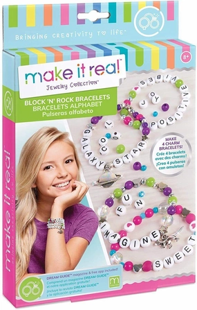 Little creators Play & learn Make It Real Block 'N Rock Jewellery Charm Bracelets Making Kit