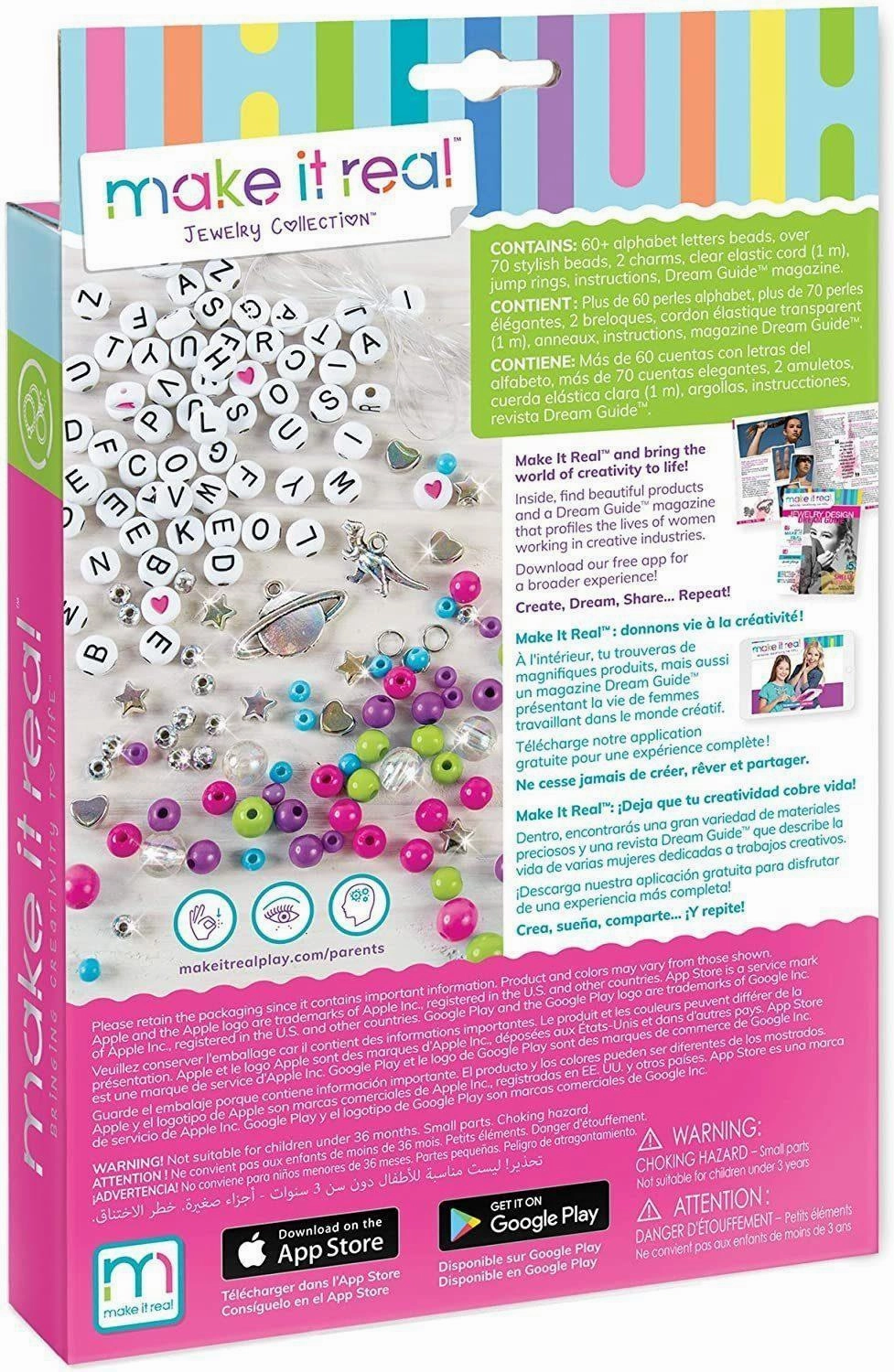 Curious minds Make It Real Block 'N Rock Jewellery Charm Bracelets Making Kit
