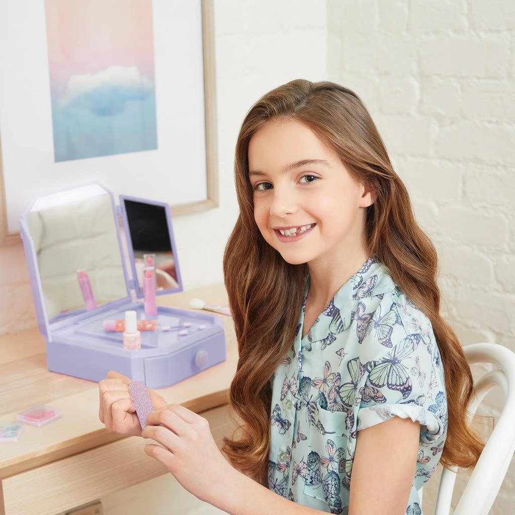 Make It Real Deluxe Light-Up Vanity & Cosmetic Set Playroom adventures begin here