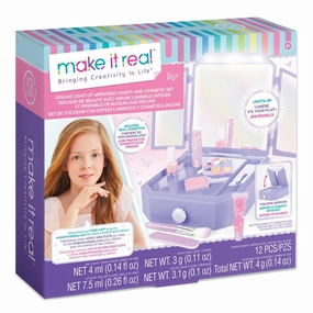 Make It Real Deluxe Light-Up Vanity & Cosmetic Set Creative minds Playful learning