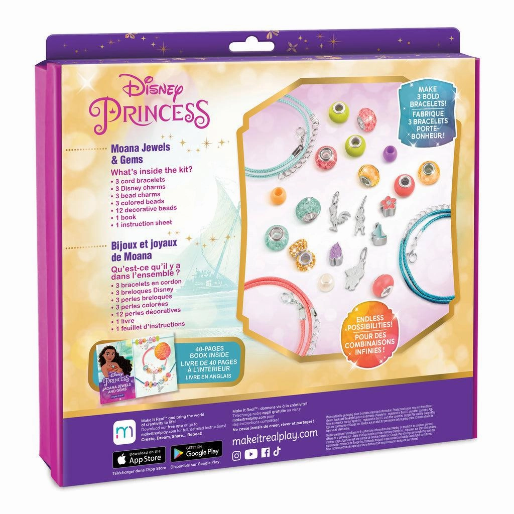 Exploration gear Make It Real Disney Princess Jewels And Gems Moana Jewellery Making Kit