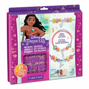 Make It Real Disney Princess Jewels And Gems Moana Jewellery Making Kit Smart kids gear