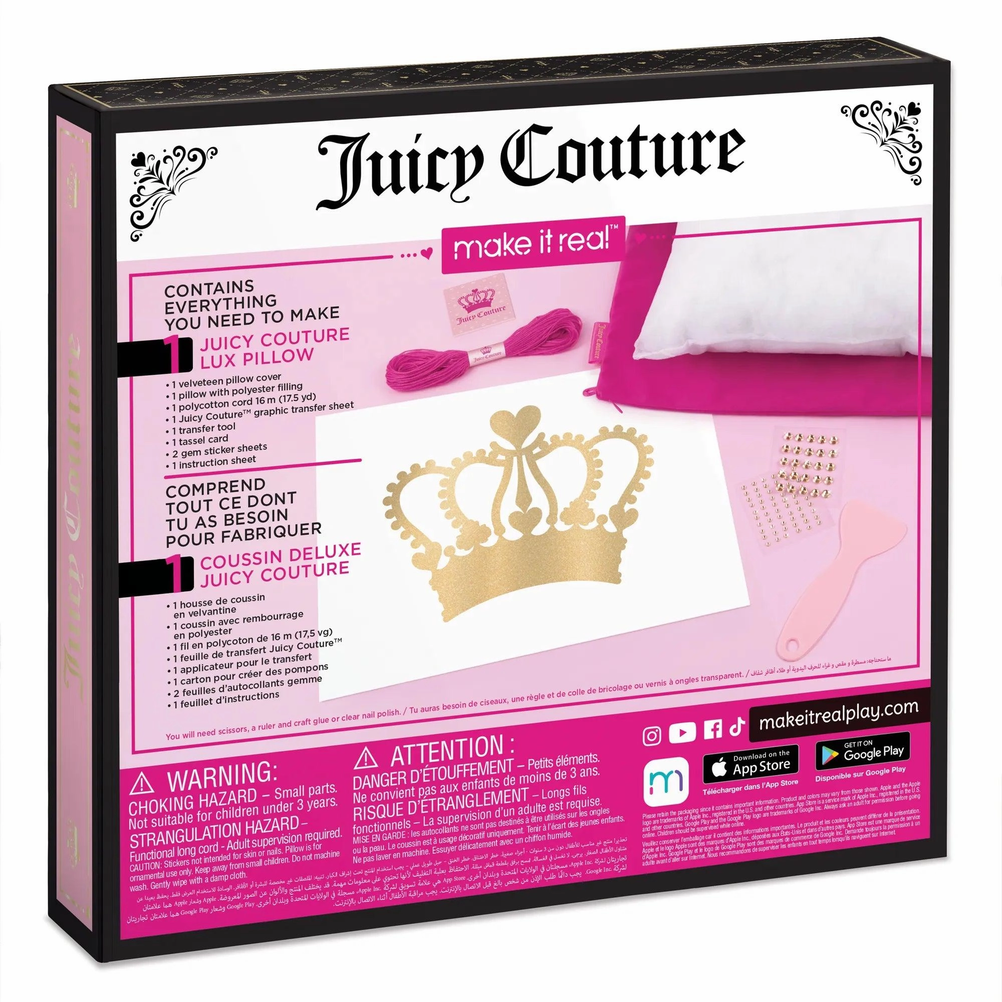 Play & learn Make It Real Juicy Couture Diy Lux Pillow