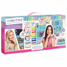 Make It Real Mega Jewellery Studio - Diy Bead Necklace And Bracelet Making Kit Educational fun