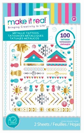 Learning through play Make It Real Metallic Tattoos - Assorted