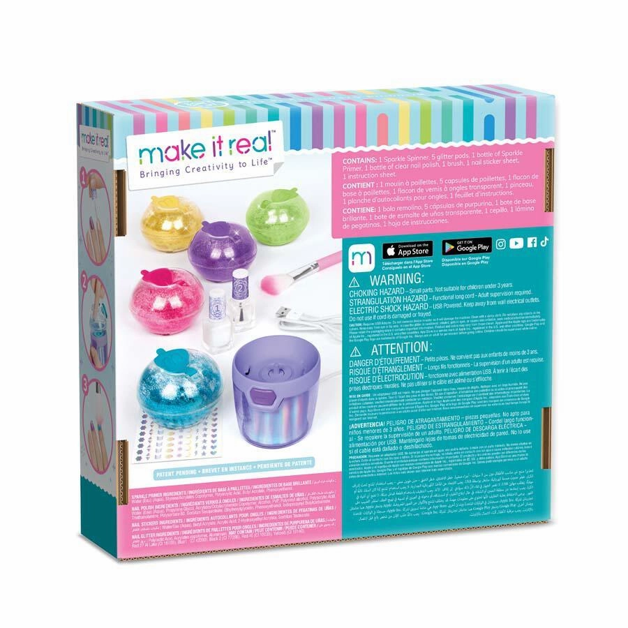 Brain boosters Make It Real Party Nails Glitter Design Set