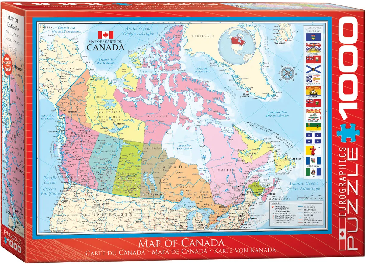 Map Of Canada - 1000Pc Young minds at work Inspiring creativity