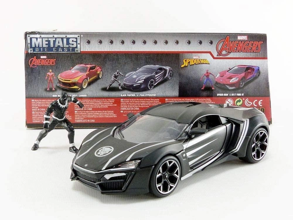 Fun-based learning Marvel Black Panther & Lykan Hypersport Diecast Metal Car