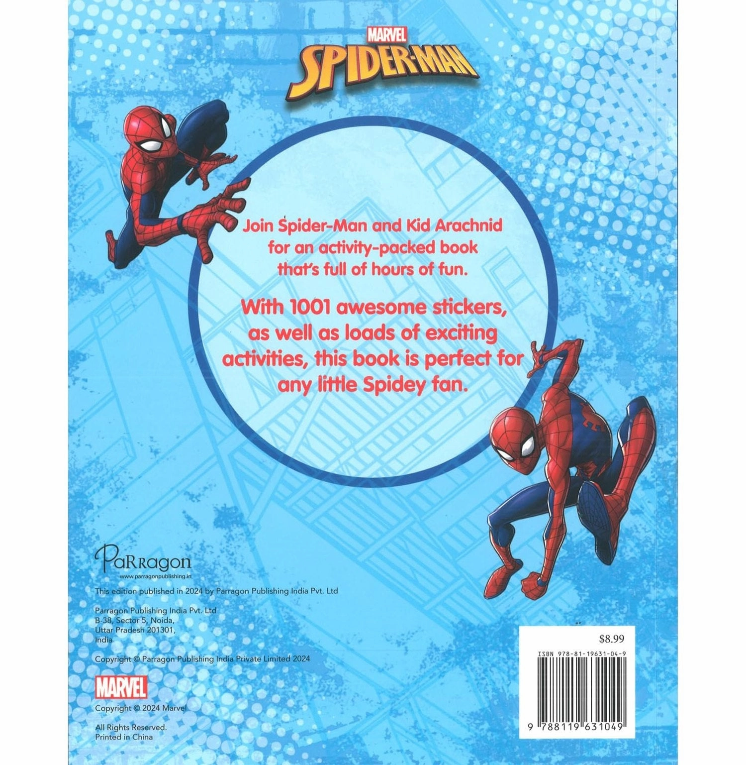 Marvel Spider:Man 1001 Stickers Book : Many Activities With Marvel Stickers For Kids [Paperback] Parragon Enrichment activities Fun for curious minds