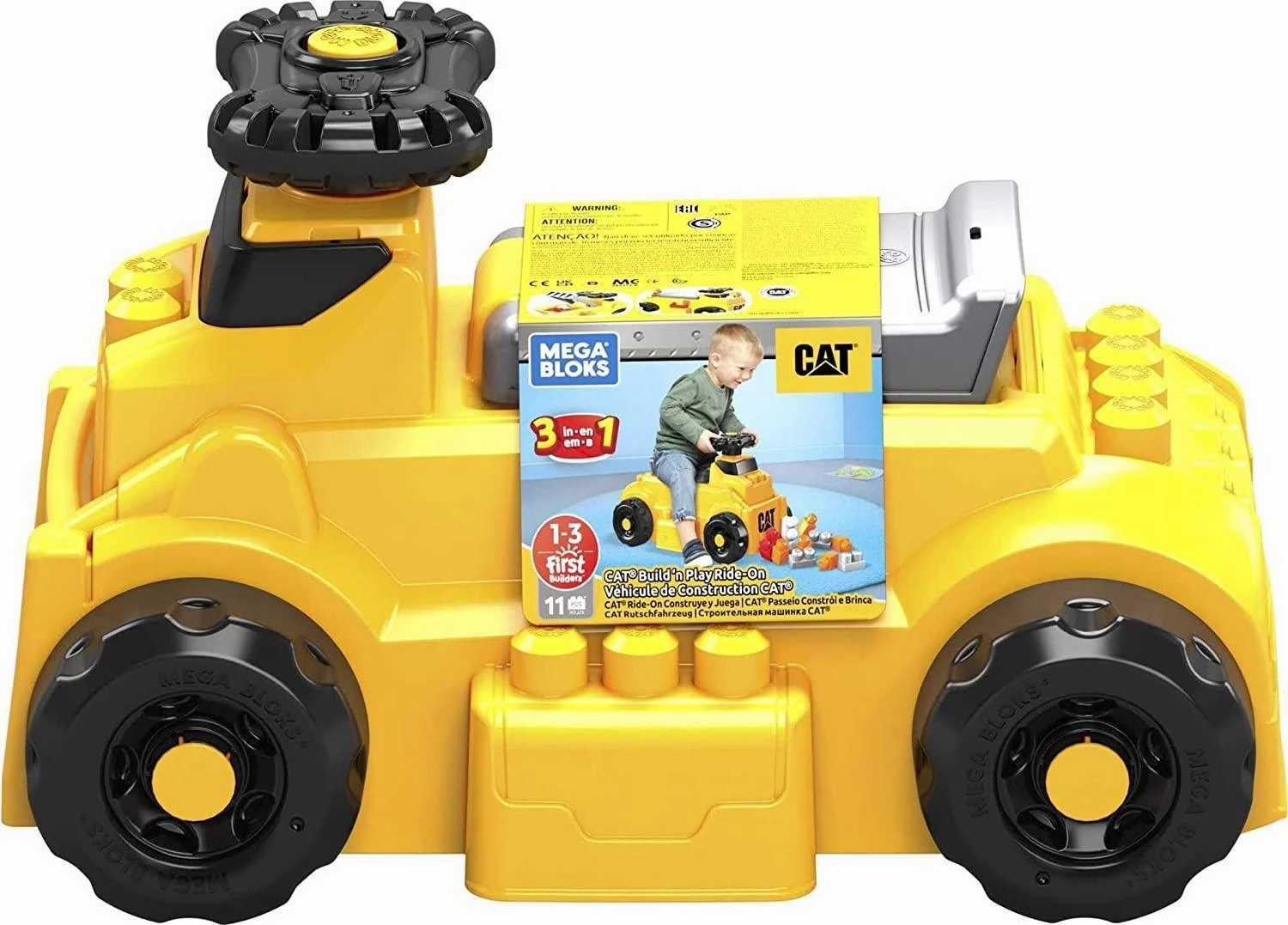 Mega Bloks Cat Build 'N Play Ride-On Car With Blocks Skill-building tools Kids essentials
