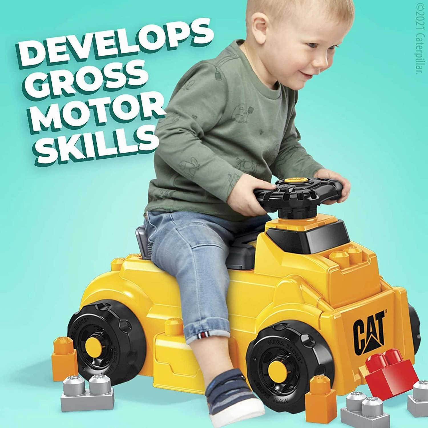 Enrichment activities Mega Bloks Cat Build 'N Play Ride-On Car With Blocks