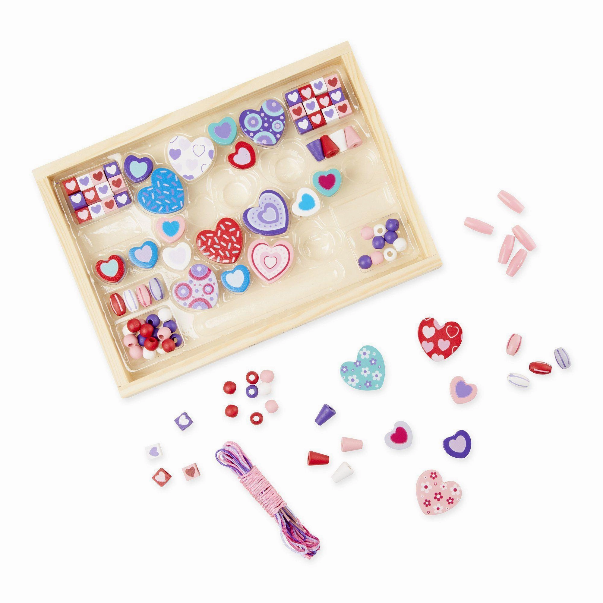 Nurturing minds Little hands Melissa And Doug Created By Me! Heart Beads Wooden Bead Kit