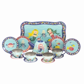 Mermaid Tin Tea Set Growing minds Skill-building tools
