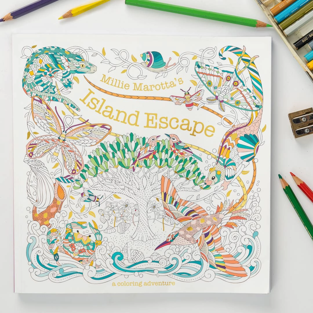 Millie Marotta'S Island Escape Coloring Book Growing minds