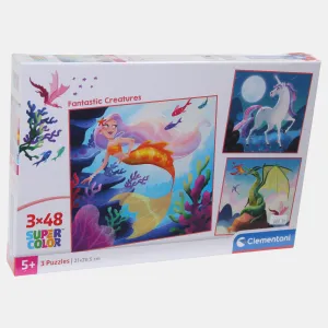 3 Fantastic Creatures Puzzles - 48 Pcs Each Moments of imagination Engaging young minds