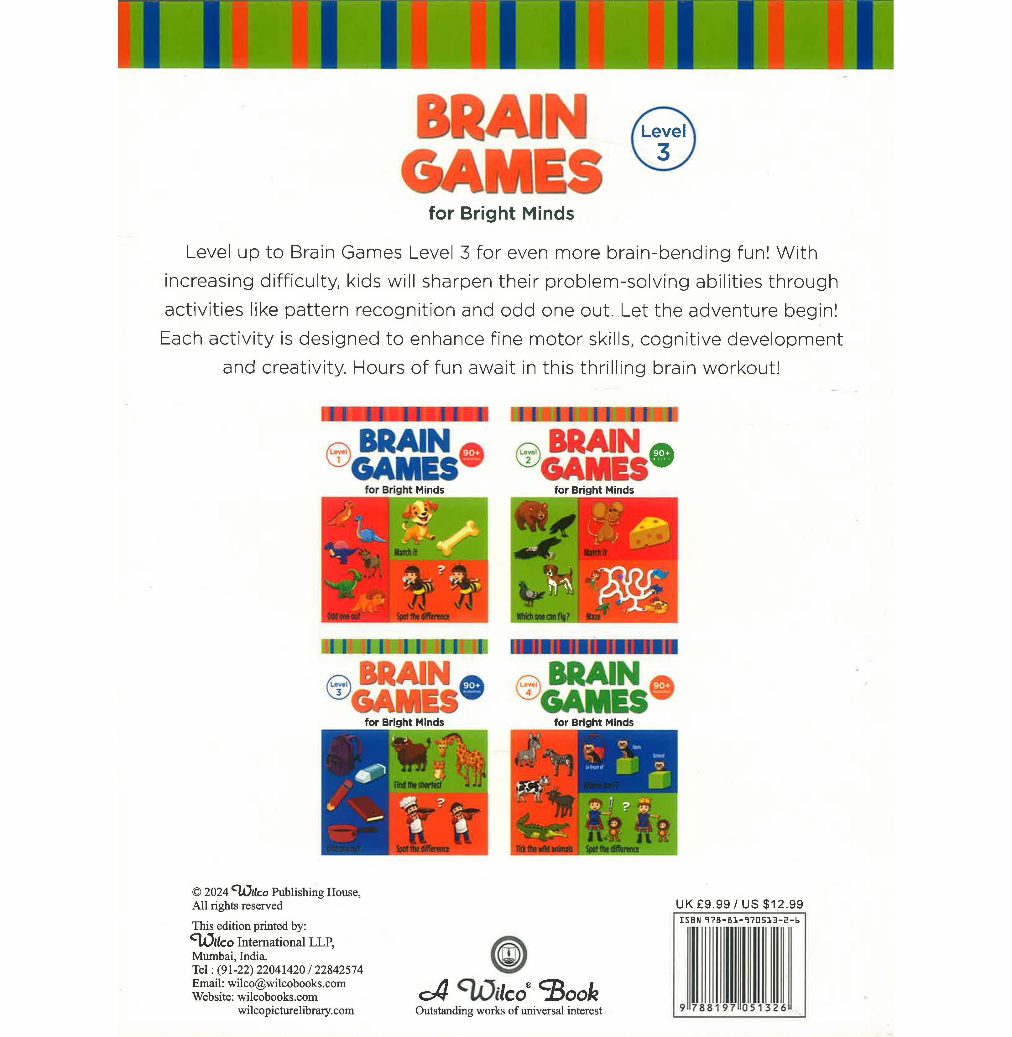 Brain Games For Bright Minds - Level - 3 Early learning