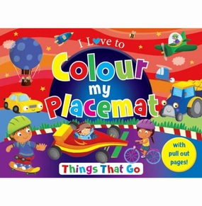 Growth tools Exploration gear Colour My Placemat - Things That Go