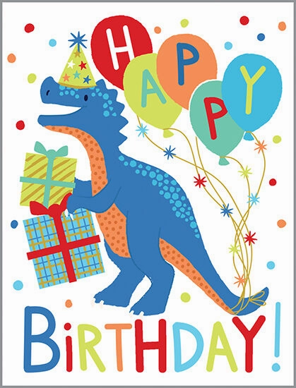 Dino Birthday Card Young explorers