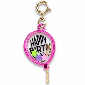 Gold Birthday Balloon Shaker Charm Preschool minds