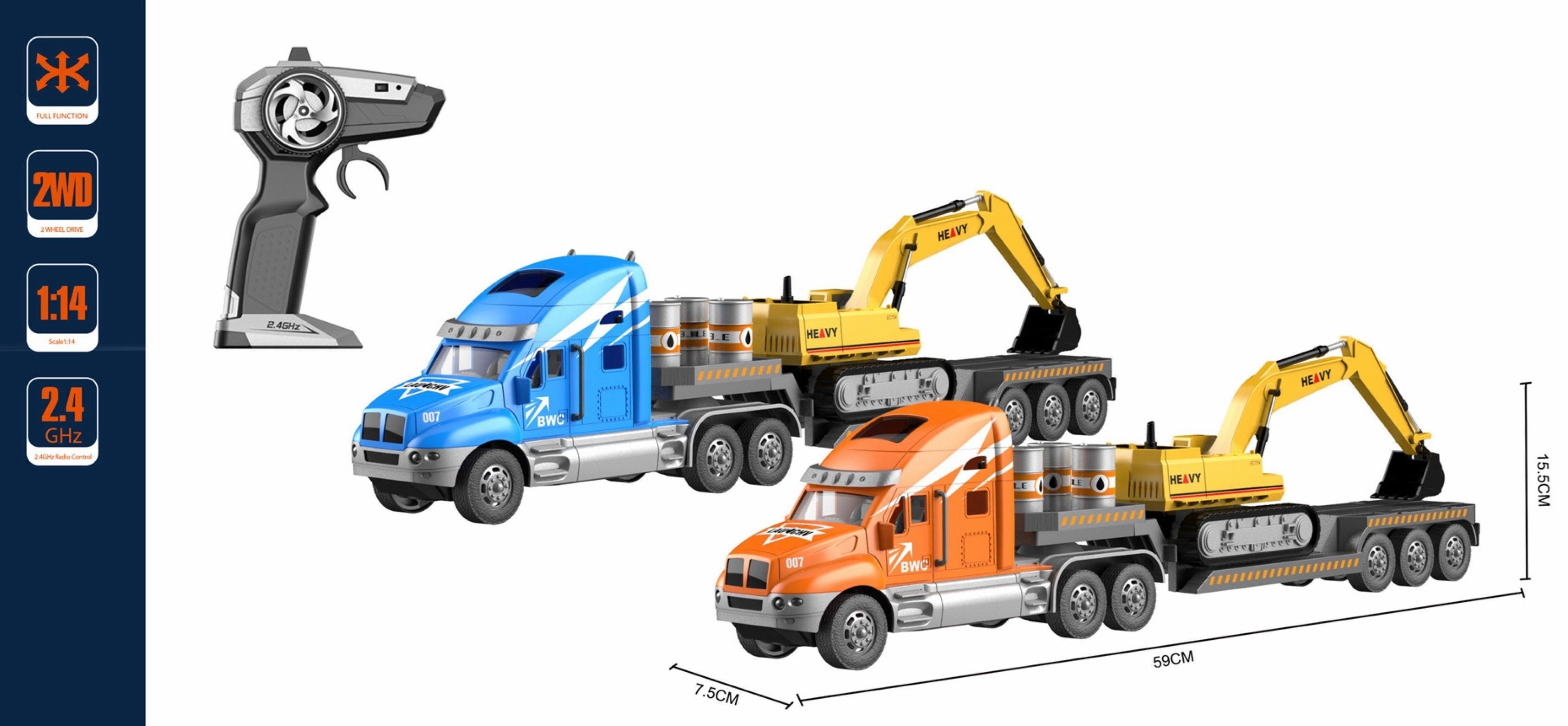 Mini makers Playroom learning Remote Controlled Rc Tractor Container Truck